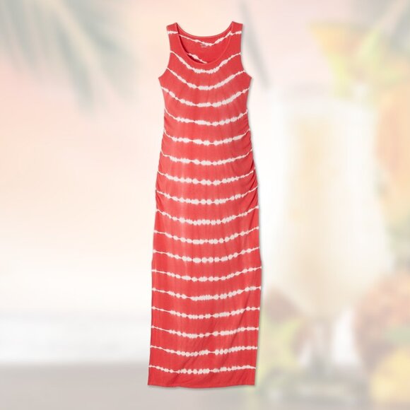 NWT Pink Printed Sleeveless Knit Striped Isabel Maternity Dress -  Womens Size S - Picture 2 of 4